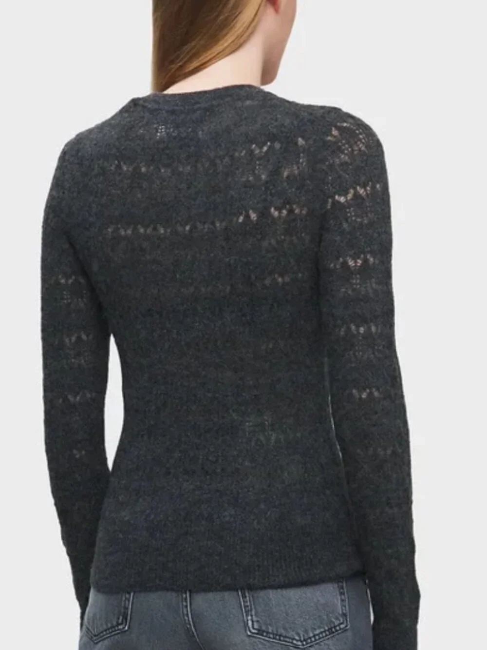 ISABEL MARANT ETOILE ACIA SWEATER IN DARK GREY SIZE  EU34 / US2